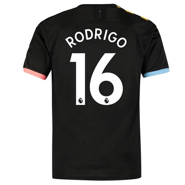 Camiseta Manchester City NO.16 Rodrigo 2ª 2019 2020 Negro